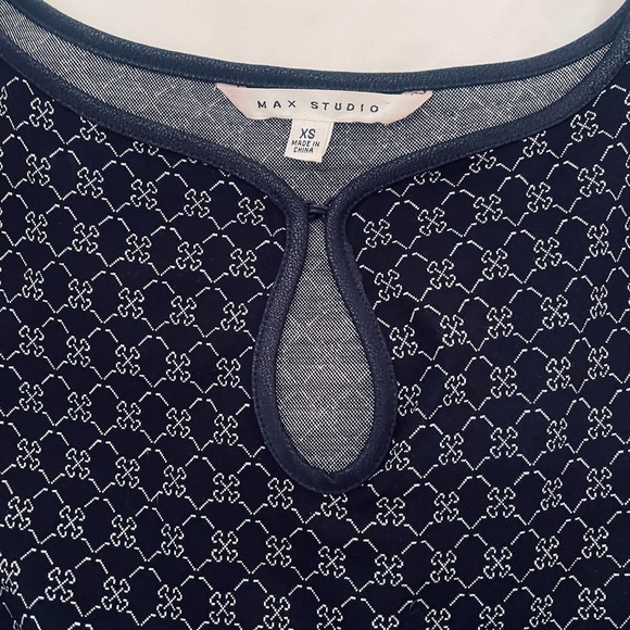 MAX STUDIO XS black and white patterned midi dress. - Picture 4 of 5